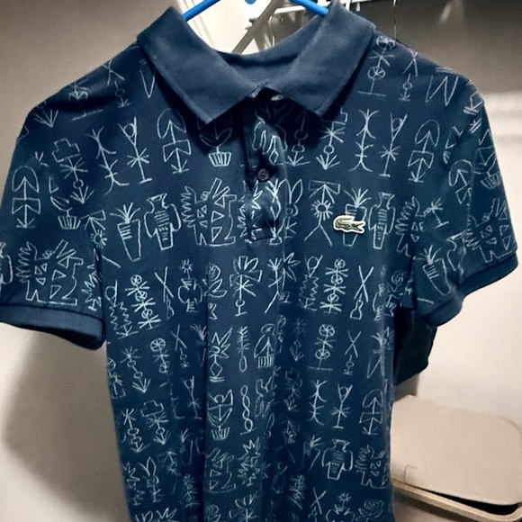 Lacoste Pique Slim Fit Polo - Egyptian Print - Men’s Small - Excellent Condition - Picture 4 of 4